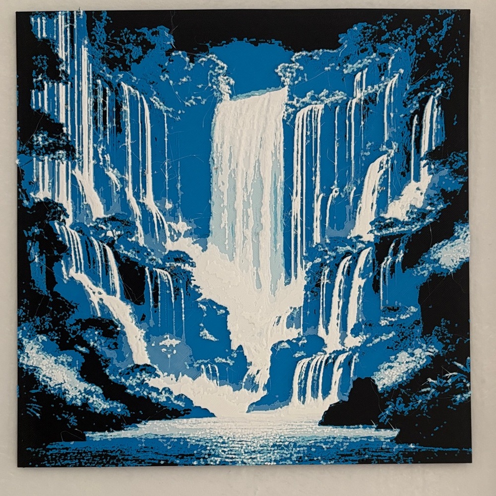 Blue Waterfall Wall decor